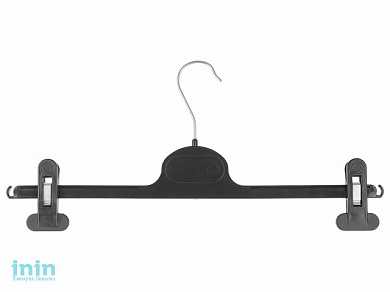 Вешалка брючная №2Р, пластмассовая, черная, 370 х 8 х 170, ЛИТОПЛАСТ