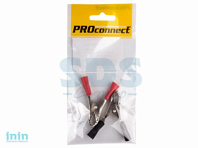 Зажим крокодил, длина 50 мм, ток 10A, (2шт.) (пакет) PROconnect