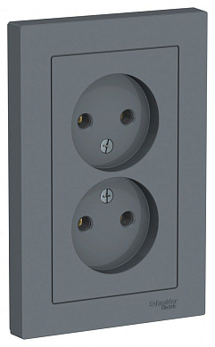 Розетка двойная б/з Schneider Electric Atlas Design ATN000720