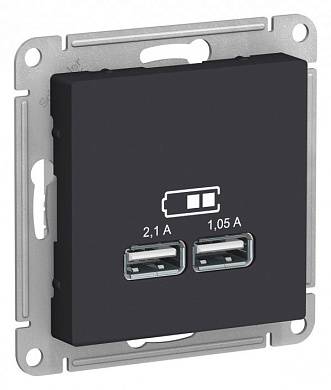 Розетка USB 5B/2100mA 2*5B/1050mA Schneider Electric Atlas Design ATN001033