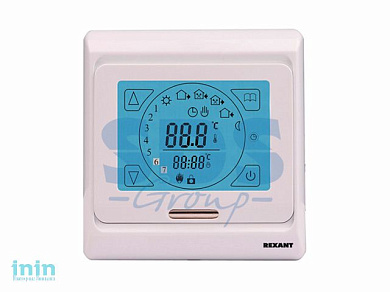 Терморегулятор сенсорный с автоматическим программированием R91XT белый REXANT (Терморегулятор сенсорный с автоматическим программированием (R91XT) RE