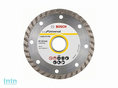 Алмазный круг 125х22 мм универс. Turbo ECO UNIVERSAL BOSCH (сухая резка)