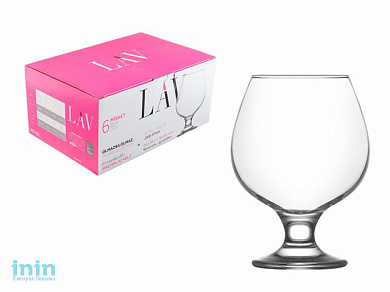 Набор бокалов для бренди, 6 шт., 390 мл, серия Misket, LAV (также используется в HoReCa)