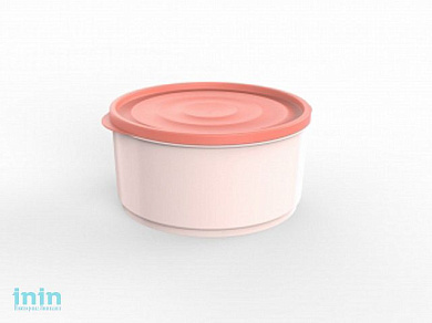 Контейнер круглый Lana, 2,4 л, кремовый, BEROSSI (Изделие из пластмассы. Литраж 2.4 л  . Размер 217 х 199 х 101 мм)