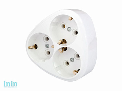 Разветвитель 3-местный (с/з, 16А, 250В) BYLECTRICA (Гарантийный срок:24 месяца)