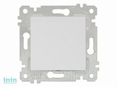 Выключатель 1-клав. (скрытый, без рамки, пруж. зажим) белый, RITA, MUTLUSAN (10 A, 250 V, IP 20)
