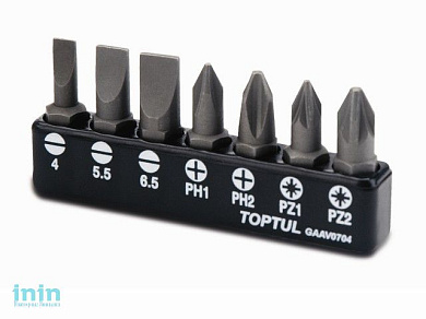 Набор бит "+", "-" 7шт. TOPTUL (GAAV0704)