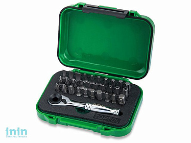 Набор бит 1/4" 31шт. с трещоткой TOPTUL (GABW3103)