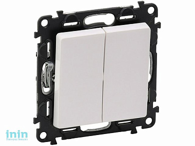 Выключатель 1 клав. с подсветкой (cкрытый) слоновая кость, Valena Life, Legrand