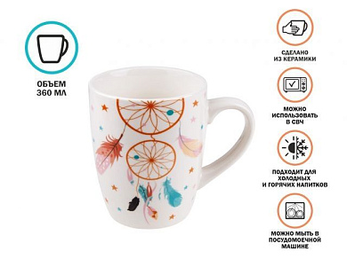 Кружка керамическая, 360 мл., DREAM FOX-2, PERFECTO LINEA (30-063112)