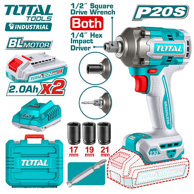 Гайковерт аккумуляторный TOTAL TIWLI20236