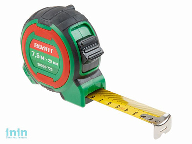 Рулетка  7,5м/25мм двухкомпон. корп. ВОЛАТ (быт.)