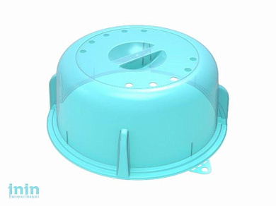 Крышка для СВЧ Express (Экспресс), 264 мм, мята полупрозрачный, BEROSSI (Изделие из пластмассы. Размер 282 х 264 х 105 мм)