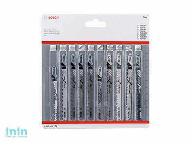 Набор пилок лобз. по дереву BOSCH для чистового пропила 10 шт.