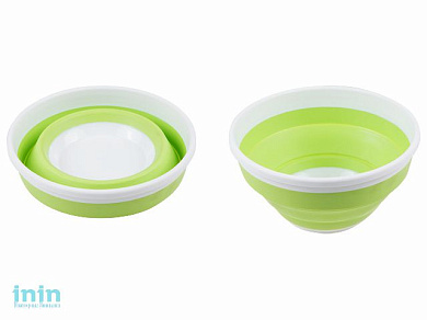 Миска складная Compact 1,4 л, салатный, BEROSSI (Изделие из пластмассы. Литраж 1.4 литра)