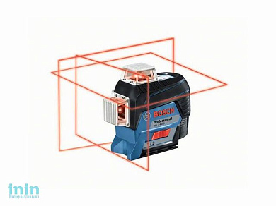 Нивелир лазерный линейный BOSCH GLL 3-80 C со штативом в кор. (проекция: 3 плоскости 360°, до 120 м, +/- 0.20 мм/м, резьба 1/4, 5/8")