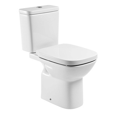 Унитаз напольный Roca Debba (734299700Y) + Сиденье для унитаза Roca Debba Soft Close Slim (78019D2003)
