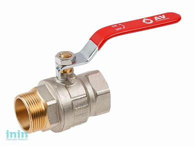 Кран шаровый 1 1/4" нар.-вн. ручка PN25 AV Engineering