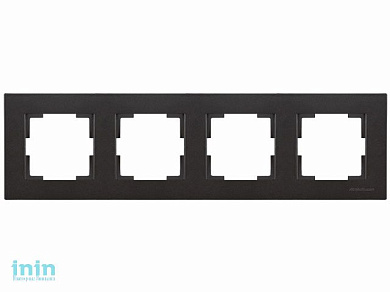 Рамка 4-ая горизонтальная черная, RITA, MUTLUSAN
