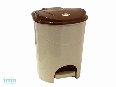 Контейнер для мусора с педалью 7л (бежевый мрамор) (IDEA)