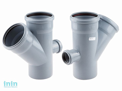 Крестовина двухплоскостная для внутренней канализации 110/110х45/50, тыл РосТурПласт (Крестовина 2-х плоскостная110х110х45х50)