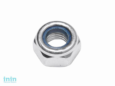 Гайка М12 со стопорным кольцом, цинк, кл.пр. 5.8, DIN 985 (100 шт в карт. уп.) STARFIX