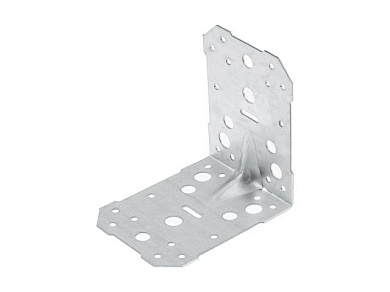 Уголок крепежный усиленный 130х130x100 белый цинк Цвiк (Фактический размер изделия 127*127*97мм, толщина 1,7мм) (ЦВIК)