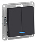 Выключатель 2-клавишный с подсветкой Schneider Electric Atlas Design ATN001053