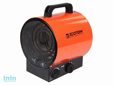 Нагреватель воздуха электр. Ecoterm EHR-02/1E (пушка, 2 кВт, 220 В, термостат)