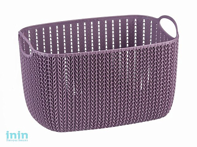 Корзинка ВЯЗАНИЕ 7 л (пурпурный) (IDEA)