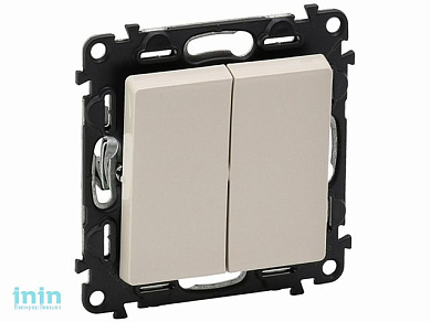 Выключатель 2 клав. (cкрытый) слоновая кость, Valena Life, Legrand (VALENA LIFE - ВЫКЛЮЧАТЕЛЬ ДВУХКЛАВИШНЫЙ, СЛОНОВАЯ КОСТЬ (ИНД. УПАКОВКА))