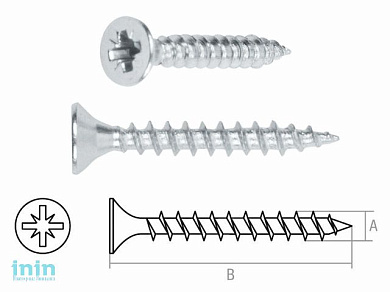 Шуруп универсальный 3.5х30 мм белый цинк (1000 шт в карт. уп.) STARFIX