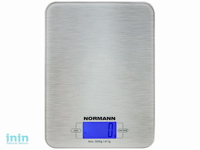 Весы кухонные ASK-266 NORMANN (5 кг, стекло 3 мм, дисплей 45х23 мм с подсветкой)