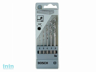 Набор сверл по дер.  с шестигр. хвост. 5 шт. (BOSCH)