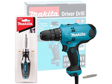 Дрель-шуруповерт MAKITA DF0300X1 в кор. + Отвертка D-58833