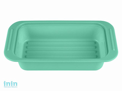 Форма для выпечки, силиконовая, прямоугольная, 25 х 13.5 х 5 см, бирюзовая, PERFECTO LINEA