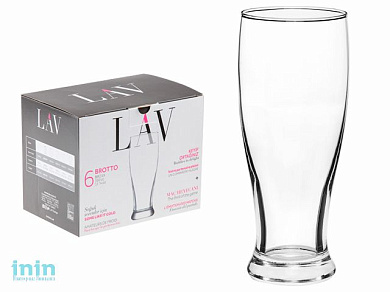 Набор стаканов для пива, 6 шт., 330 мл, серия Brotto, LAV