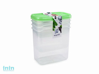 Набор контейнеров Venecia, киви, BEROSSI (Изделие из пластмассы. Литраж 0.5 л + 1 л + 1.5 л)