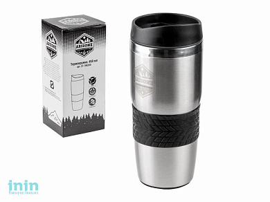 Термокружка, 450 мл, нержавеющая сталь, ARIZONE (в индивидуальной упаковке)