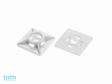 Площадка для хомута-стяжки 27х27 мм белая (500 шт) STARFIX