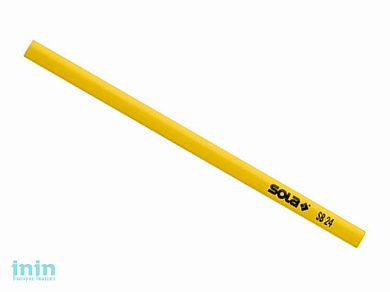 Карандаш разметочный 24см SB 24 (SOLA) (ЖЕЛТЫЙ. Поверхности из металла, керамики, стекла, пластмассы, резины, а также сухого или влажного де)