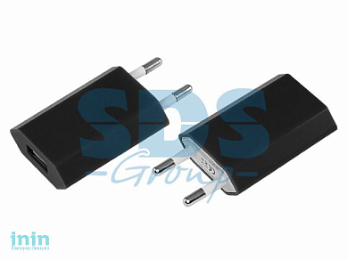 Устройство зарядное сетевое для iPhone USB (СЗУ) (1000 mA) черное REXANT