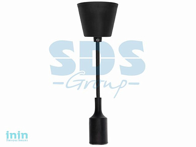 Патрон силиконовый E27 со шнуром 1 м черный REXANT