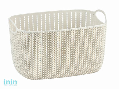 Корзинка ВЯЗАНИЕ 7 л (белый) (IDEA)