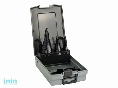 Набор из 3 ступенчатых сверл Bosch HSS-AlTiN 4-12, 4-20, 6-30 мм