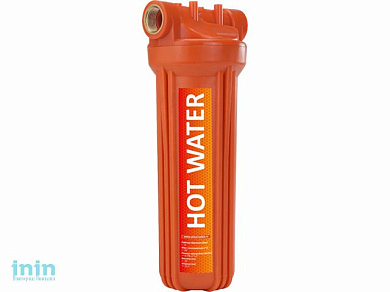 Колба фильтр 10" для гор. воды непрозрачн. 1/2", Unicorn (В комплекте: ключ, монтажная пластина, саморезы.)