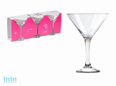 Набор бокалов для мартини, 3 шт., 175 мл, серия Misket, LAV