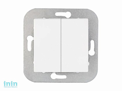 Выключатель 2 клав. (cкрытый, 10А) белый, Уют, Bylectrica (Выключатель  С5 10-551 Гарантийный срок:24 месяца)