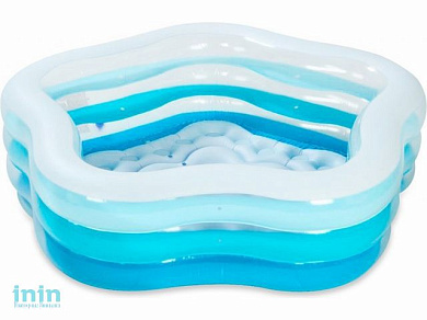 Надувной детский бассейн Цвета лета, 185х180х53 см, INTEX (от 3 лет)