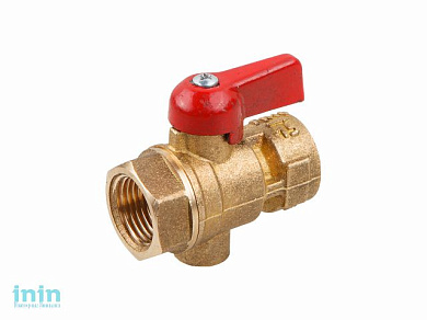 Кран шаровый 1/2" под манометр, PN1,6 МПа, 11Б27п11, Цветлит